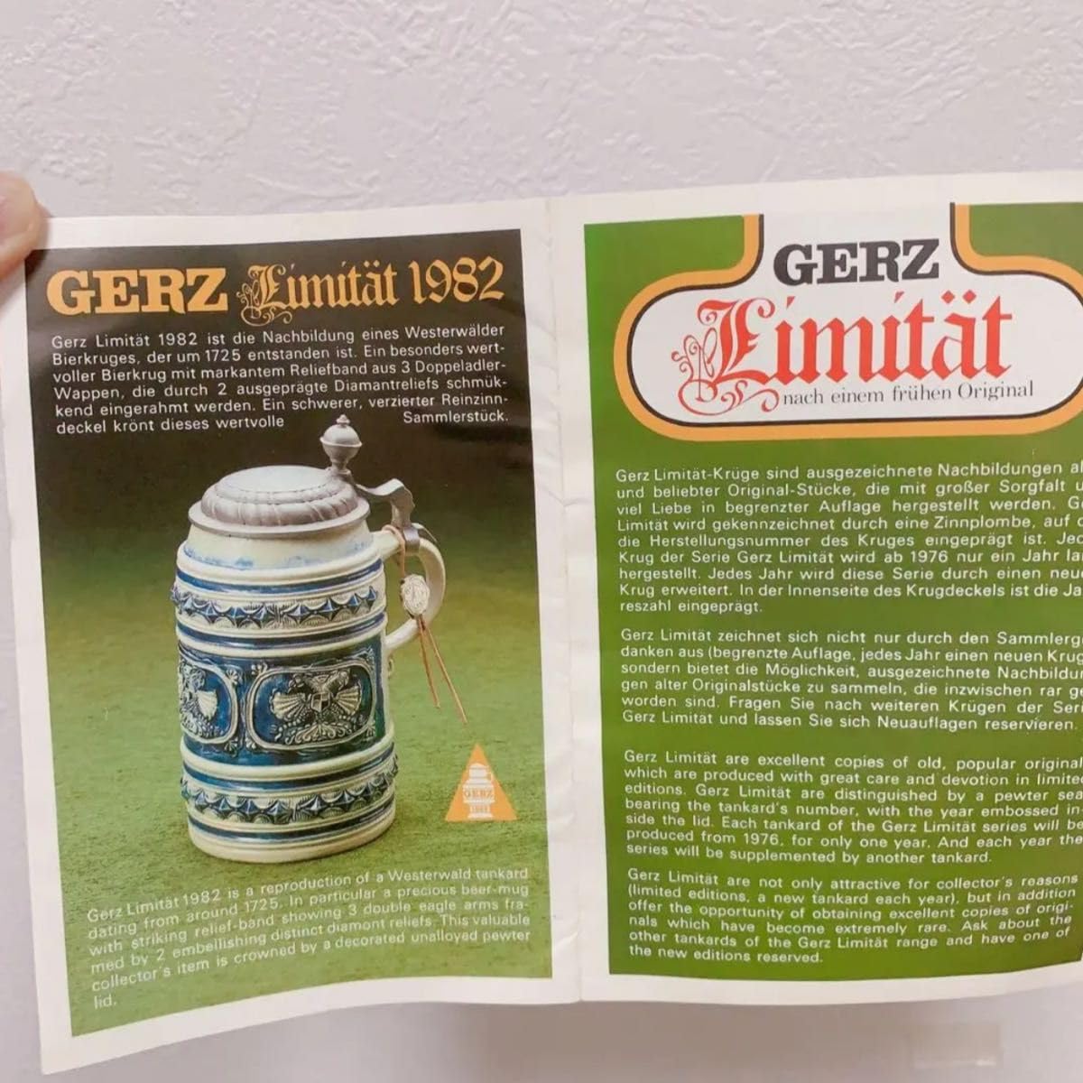 Amazon.co.jp: 超品ドイツ製ビアジョッキGERZLimitat1982ゲルツ